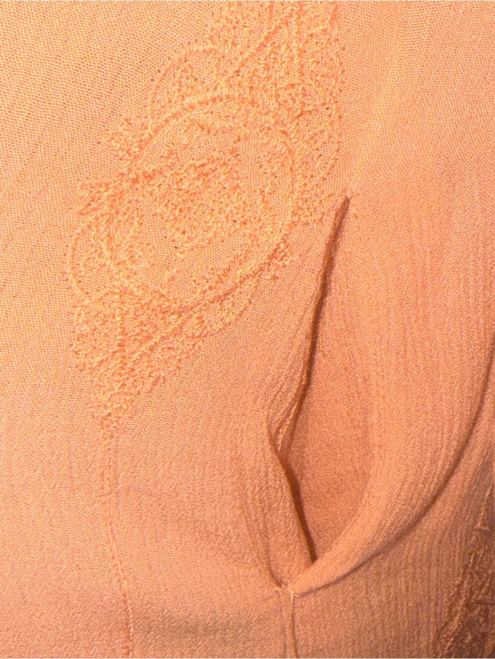 Knox Rose Peach Long-Sleeve Embroidered Boho Tunic Dress - Picture 9 of 12